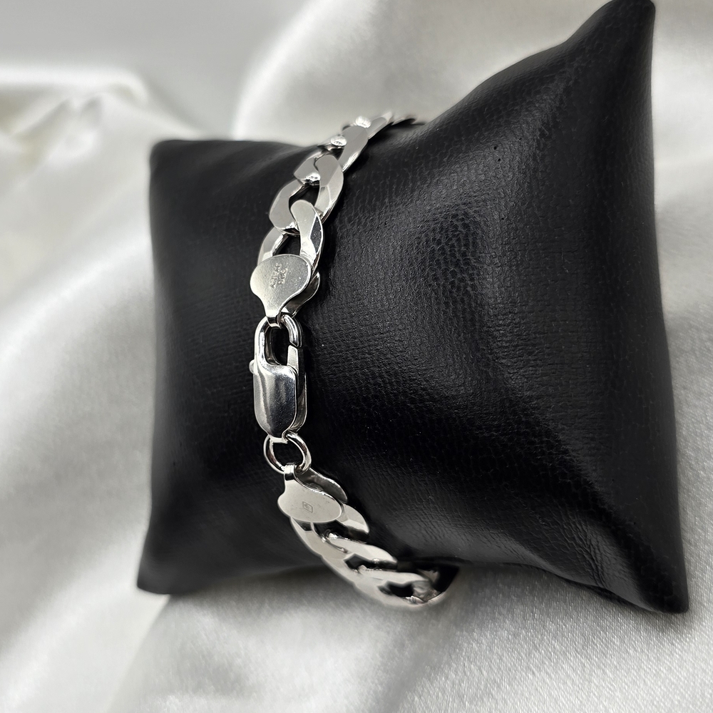 Sterling Silver 925 Cuban Chain Bracelet - Picture 7 of 7